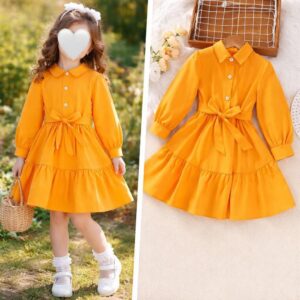 فستان كم(اصفر)  4سنة الى 7 سنوات