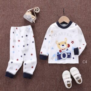 بيجامة دبدوب(ابيض) 6شهور