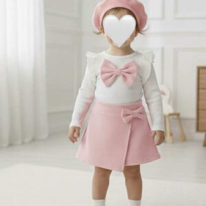 بدلة مع قبعة (وردي)من سنة الى4 سنوات