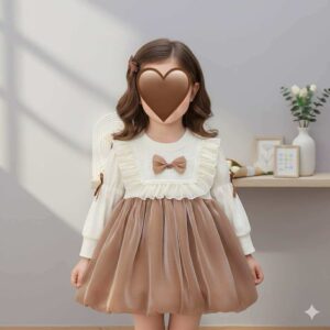 فستان (بيج) من سنة ونصف الى4 سنوات