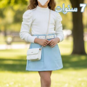 بدله بنات جلد قطعتين (سحابي) 1 سنة الى 6سنوات