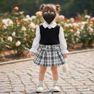 بدله بنات 3قطع (اسود) من 2سنة الي 7سنوات