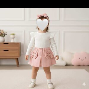 بدلة مع توكة ( وردية )6 شهور الى 3 سنوات