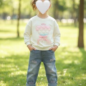 بدلة بنات...من سنة الي 5سنوات(ابيض)