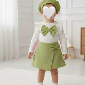 بدلة مع قبعة (خضرا )من سنة الى4 سنوات