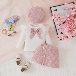 بدلة تلاتة قطع ( وردية )6 شهور الى 3 سنوات