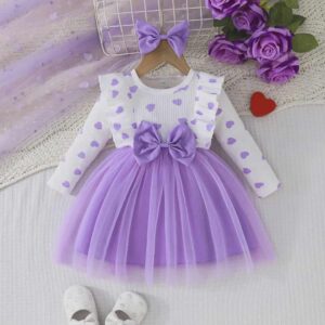 فستان قلب ( موف )