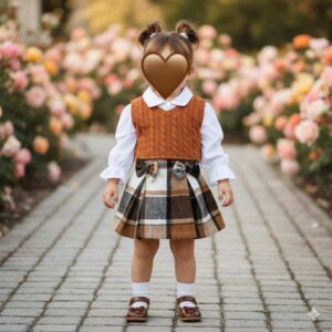 بدله بنات تلات قطع ( بيج ) من 2سنة الي 7سنوات