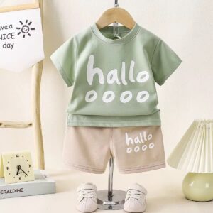 بدلة اولاد صيفية (اخضر) 1سنة الى 8 سنوات