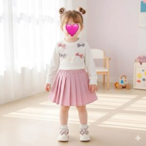 بدلة بنات قطعتين (من 1سنة الي 3سنوات)