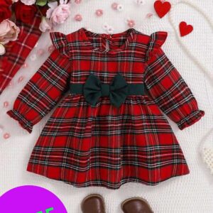 فستان احمر  اخضر من(Shein )6 شهور الى 3 سنوات