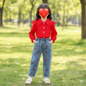 بدلة بنات( حمرا من سنتين الي 7سنوات)