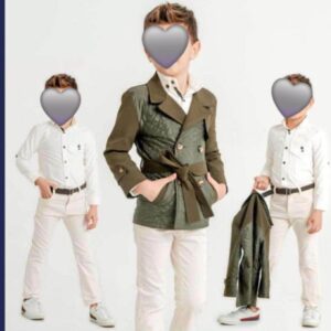 بدلة اولاد اخضر من 6سنوات الي 10 سنوات