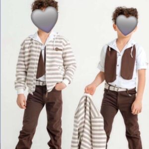 بدلة اولاد تلاتة قطع من 2سنة الي 4سنوات