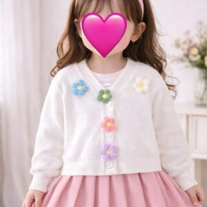 بدلة بنات قطعتين ( لون وردي ابيض)