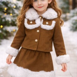 بدلة قطعتين بيج(6الي 12سنة)