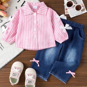 بدلة بنات بودرى مخطط(سنة الي 2-3سنة)