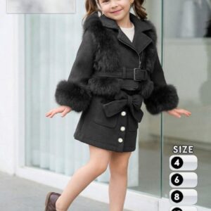 بدلة بنات اسود قطعتين(4سنوات الي10سنوات)