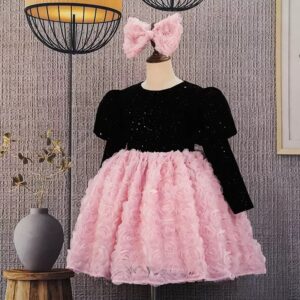 فستان وردي (2-12سنه)