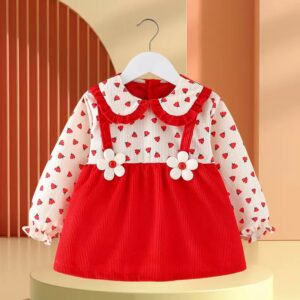 فستيان عنابي وردة