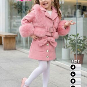 بدلة بنات لون وردي قطعتين (من4سنوات الي10)