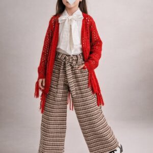 بدلة ثلاث قطع حمراء (6سنوات الى 10 سنوات)